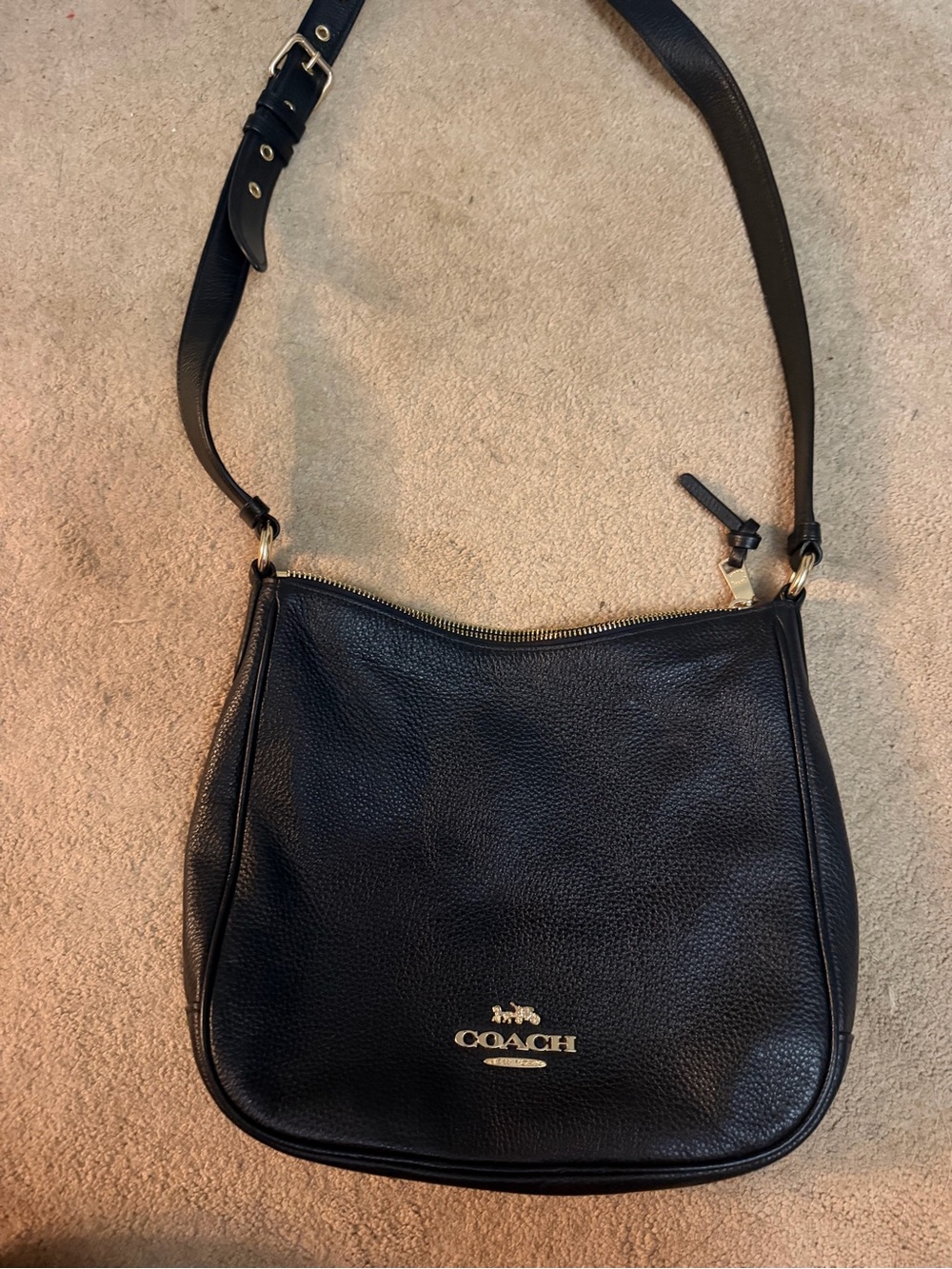 Coach Black Leather Shoulder Bag